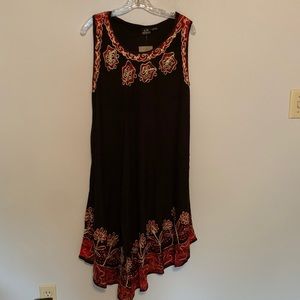 Swimsuit Cover-Up with Floral Accents